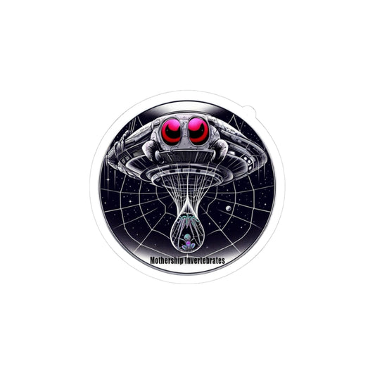 Alien Mothership Kiss-Cut Stickers - Unique Space-themed Decals for Sci-Fi Lovers